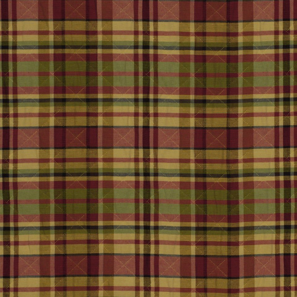 QUILTED PLAID | POMEGRANATE - Upholstery - Fabric