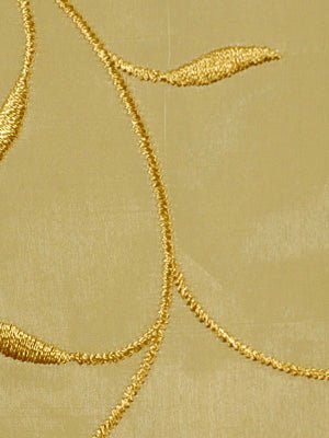 TWINING LEAVES | GOLD - Drapery - Fabric