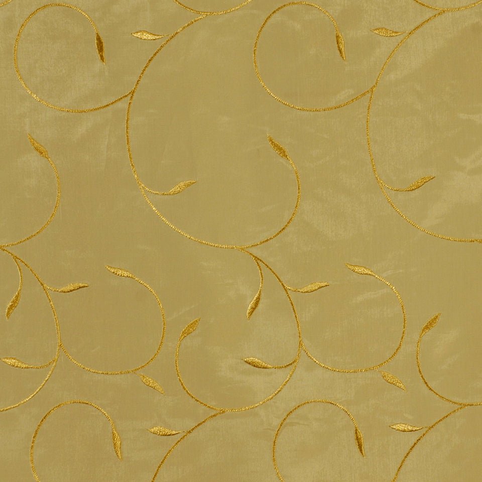 TWINING LEAVES | GOLD - Drapery - Fabric