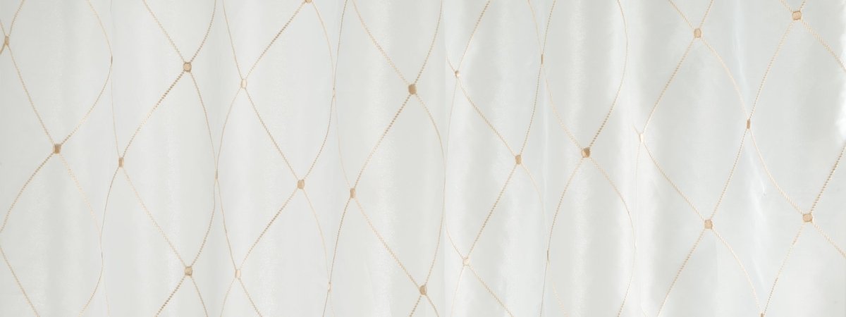 LINED DIAMONDS | CREAM - Drapery - Fabric