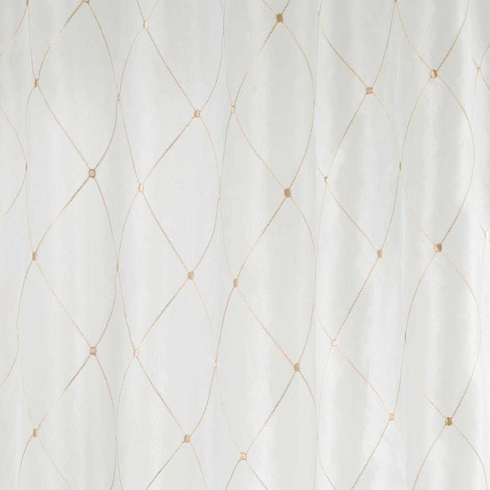 LINED DIAMONDS | CREAM - Drapery - Fabric