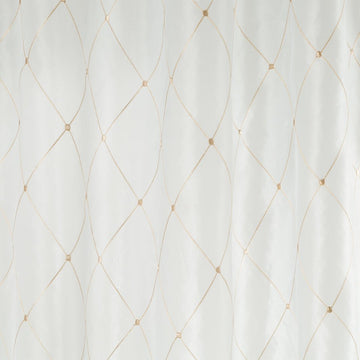 LINED DIAMONDS | CREAM - Drapery - Fabric