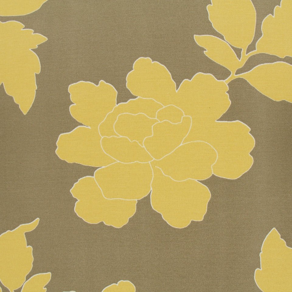 NEW PEONY | CANARY TAUPE - Drapery - Fabric