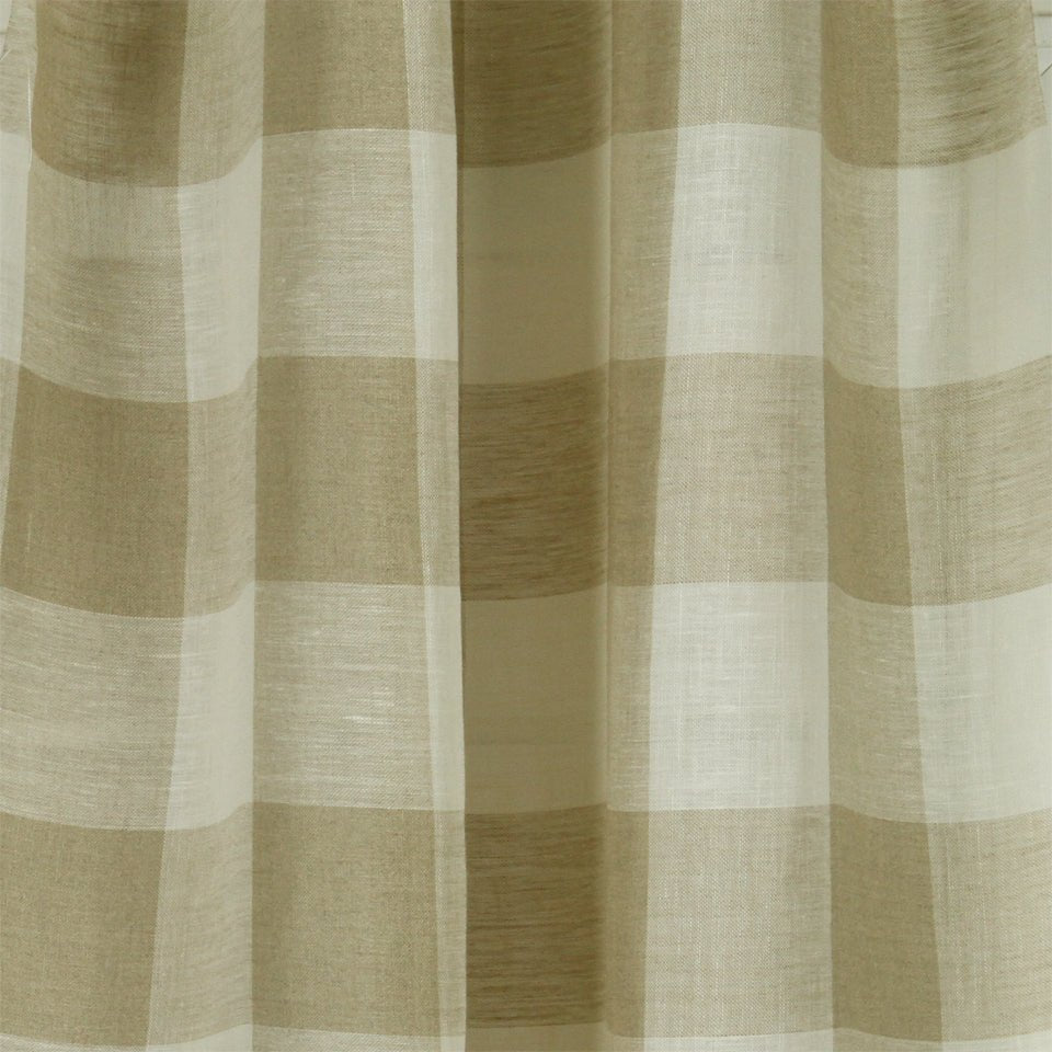 STITCHED BLOCK | LINEN - Drapery - Fabric