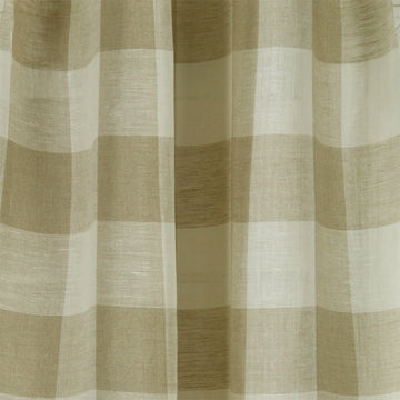 STITCHED BLOCK | LINEN - Drapery - Fabric