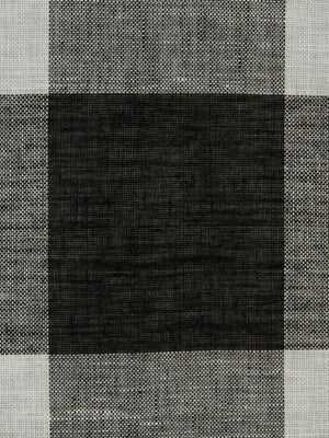 STITCHED BLOCK | BLACK - Drapery - Fabric