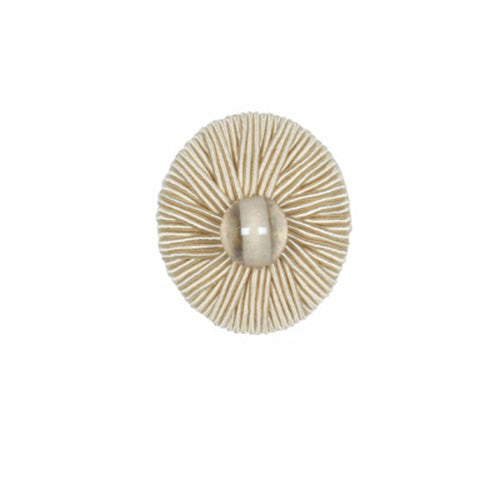 RIBBED BUTTON | BONE