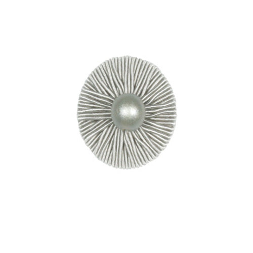 RIBBED BUTTON | PLATINUM