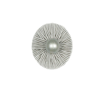 RIBBED BUTTON | PLATINUM