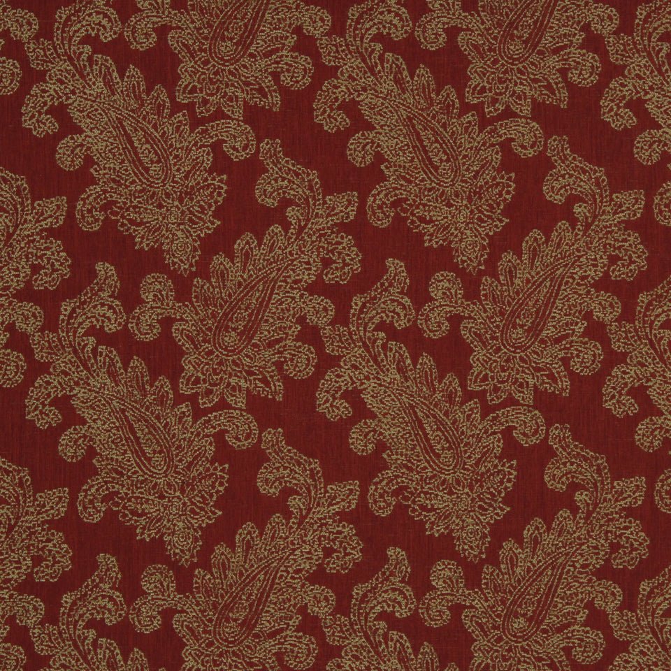 Paisley Puff | Red Hot - Upholstery - Fabric