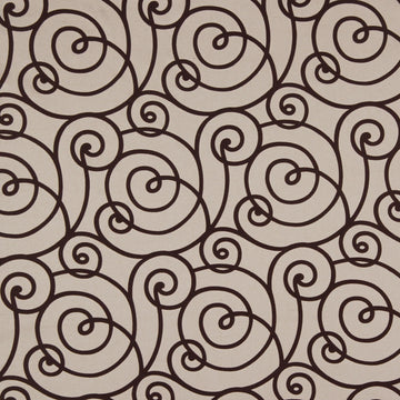 FLOCKED SCROLL | TRUFFLE