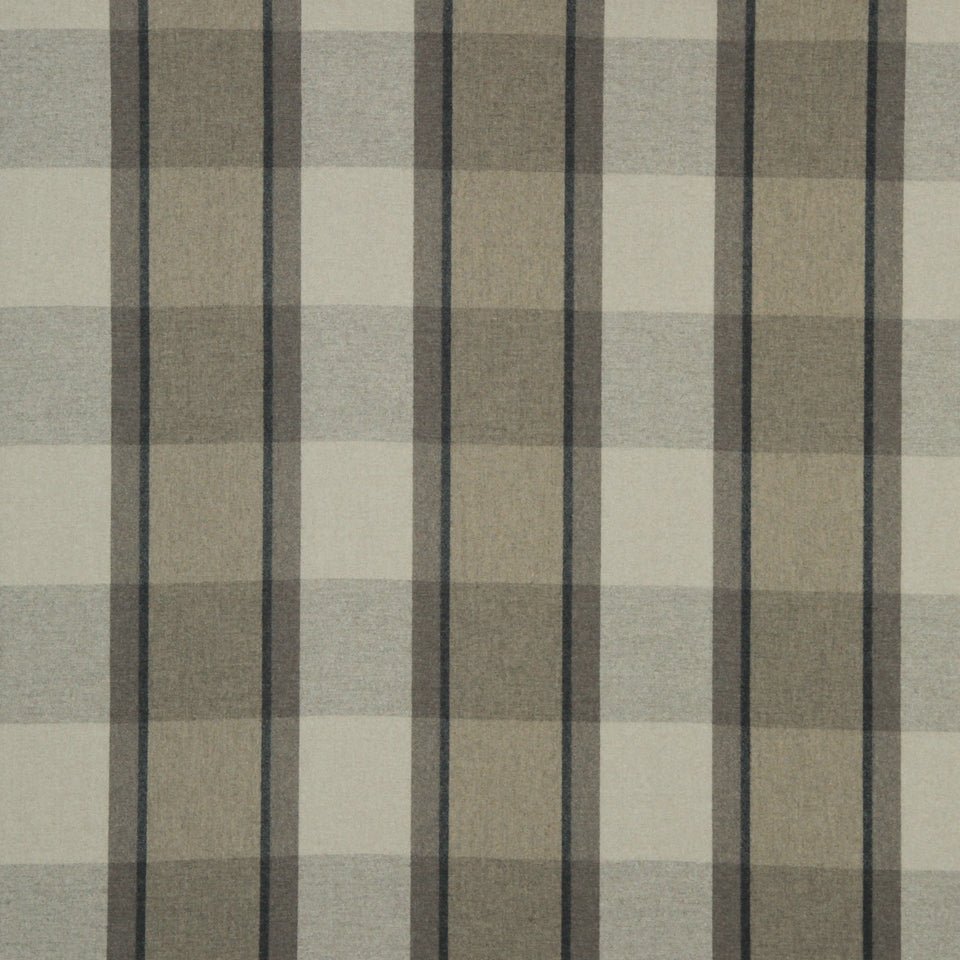 Plaid Wool | Mineral - Upholstery - Fabric