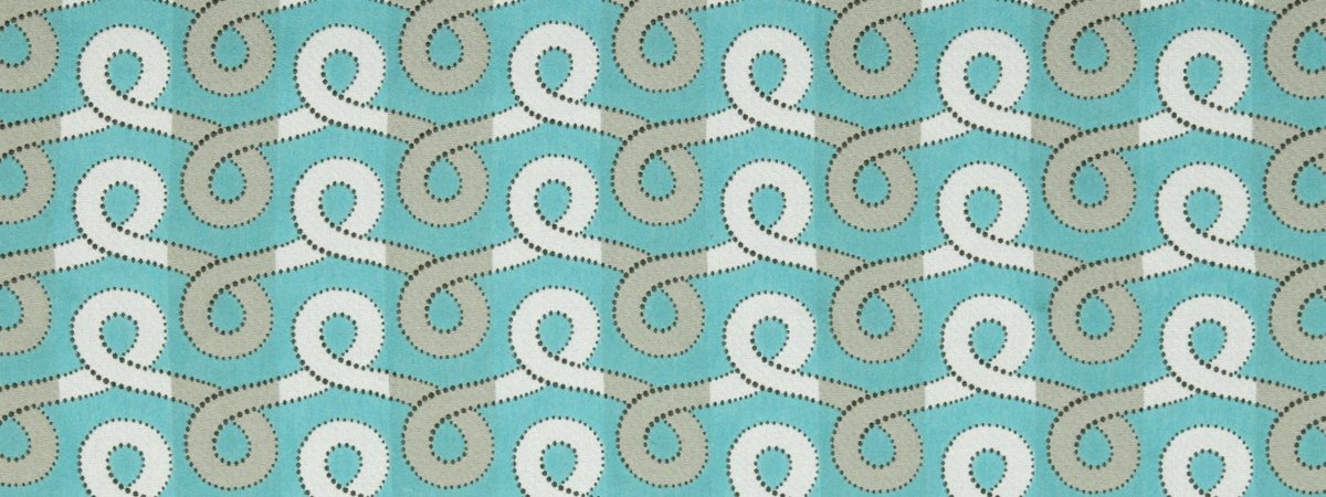 GRACEFUL SWIRL | TURQUOISE - Upholstery - Fabric