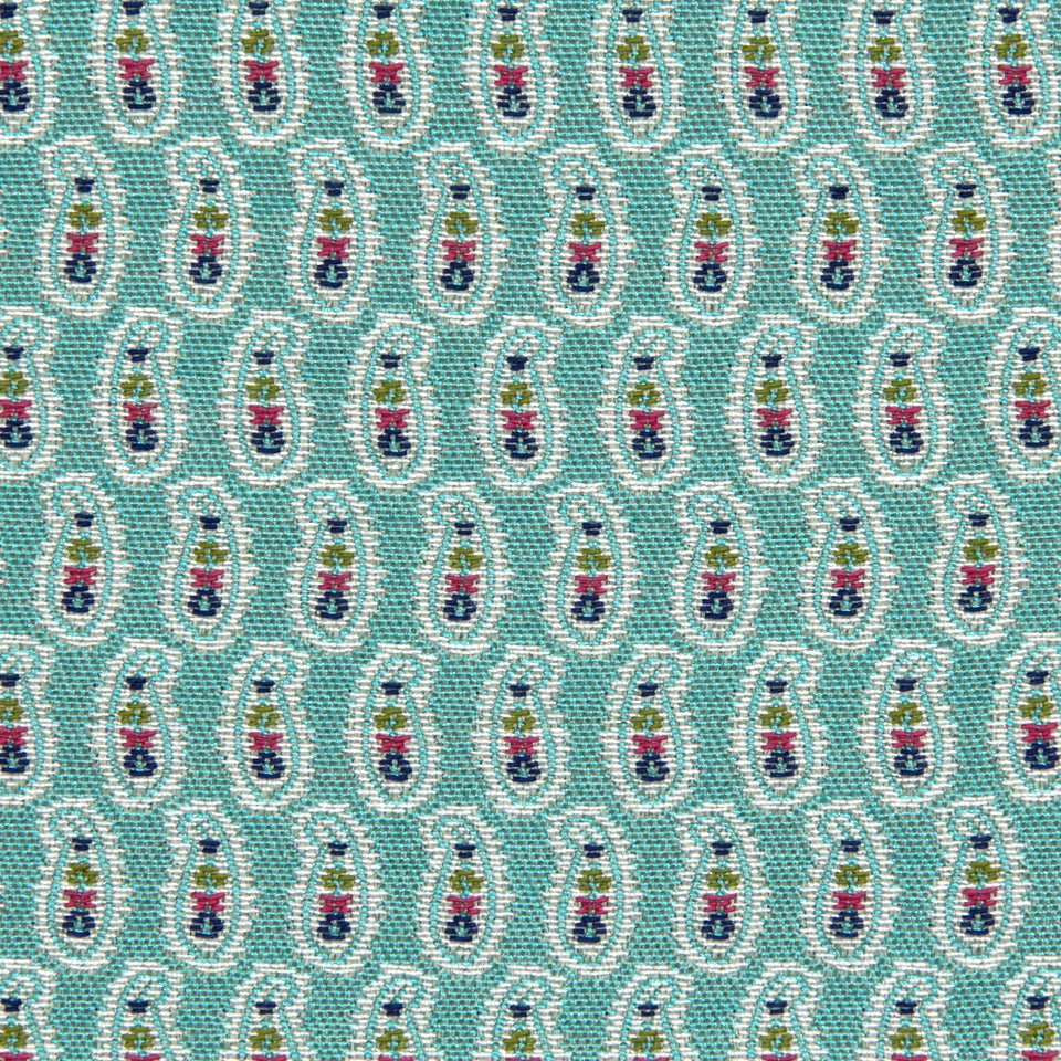 SMALL PAISLEY | TURQUOISE - Upholstery - Fabric