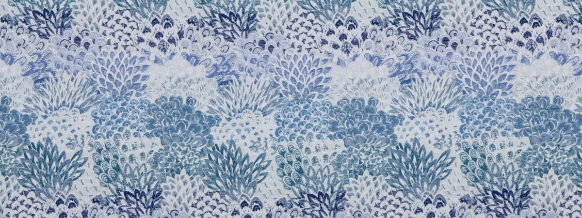 FEATHER FANS | COBALT - Upholstery - Fabric