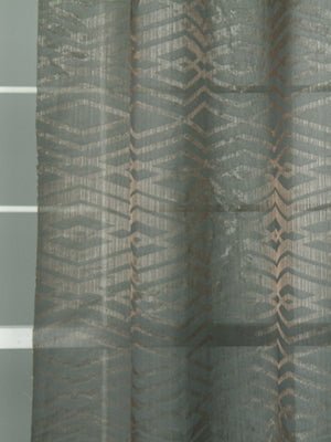 Glimmer Effect | Black Silver - Drapery - Fabric
