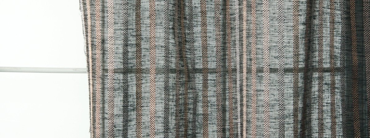 Glossy Stripes | Black Silver - Drapery - Fabric