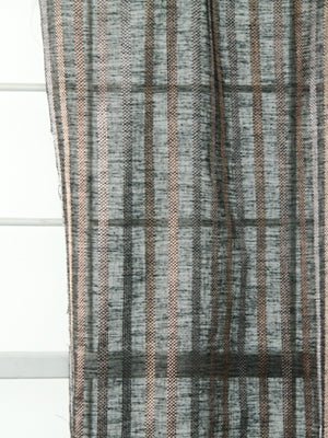 Glossy Stripes | Black Silver - Drapery - Fabric