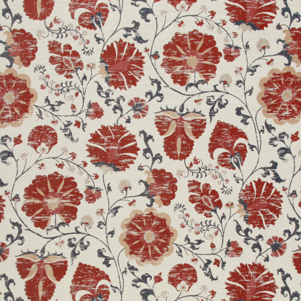 FADED FLORAL | LACQUER RED