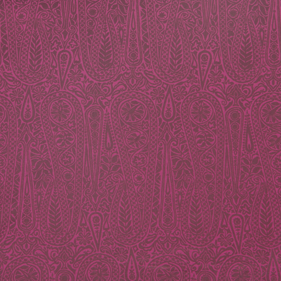 SATIN PAISLEY | RHUBARB