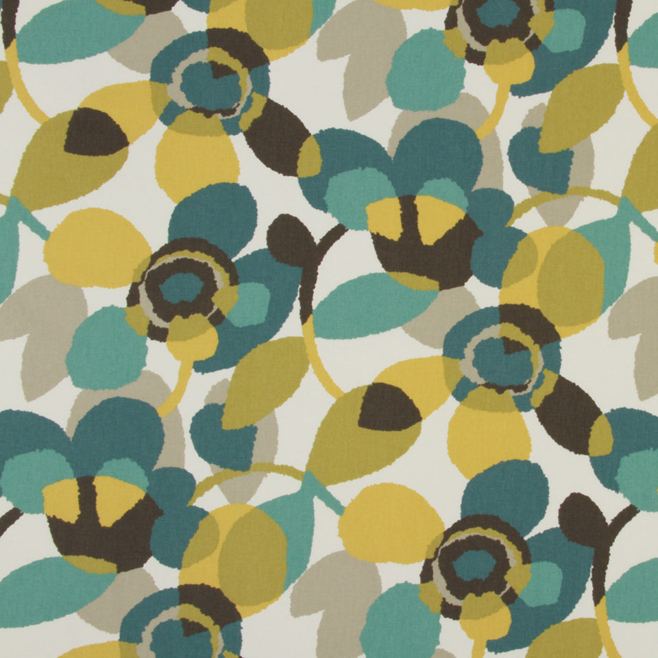 ABSTRACT FLORA | TURQUOISE