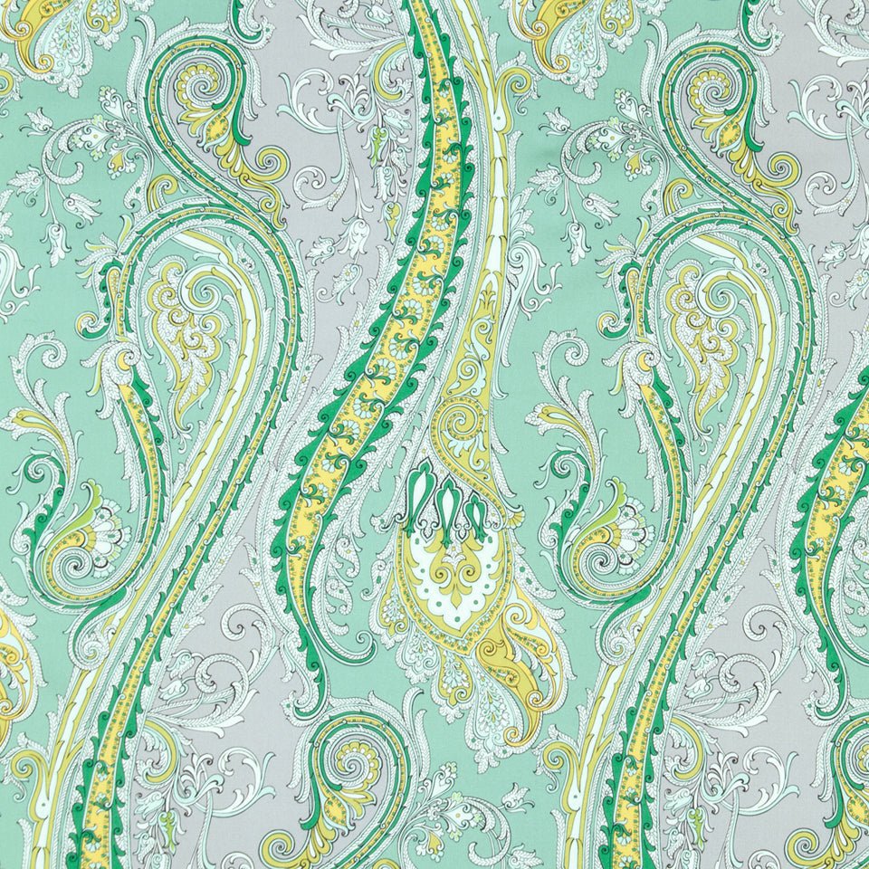 Fun Paisley | Zinc - Upholstery - Fabric