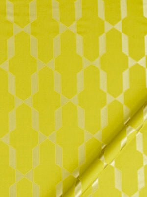 Emi Fret | Chartreuse - Drapery - Fabric