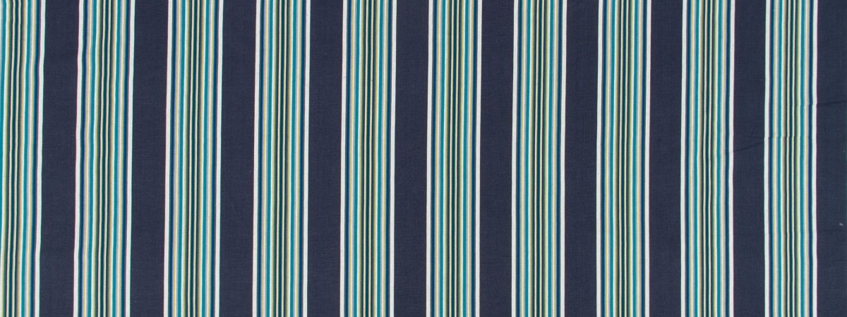 VILLA STRIPE | INDIGO - Upholstery - Fabric