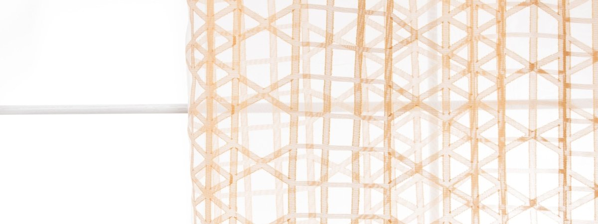 Triangle Grid | Marigold - Drapery - Fabric