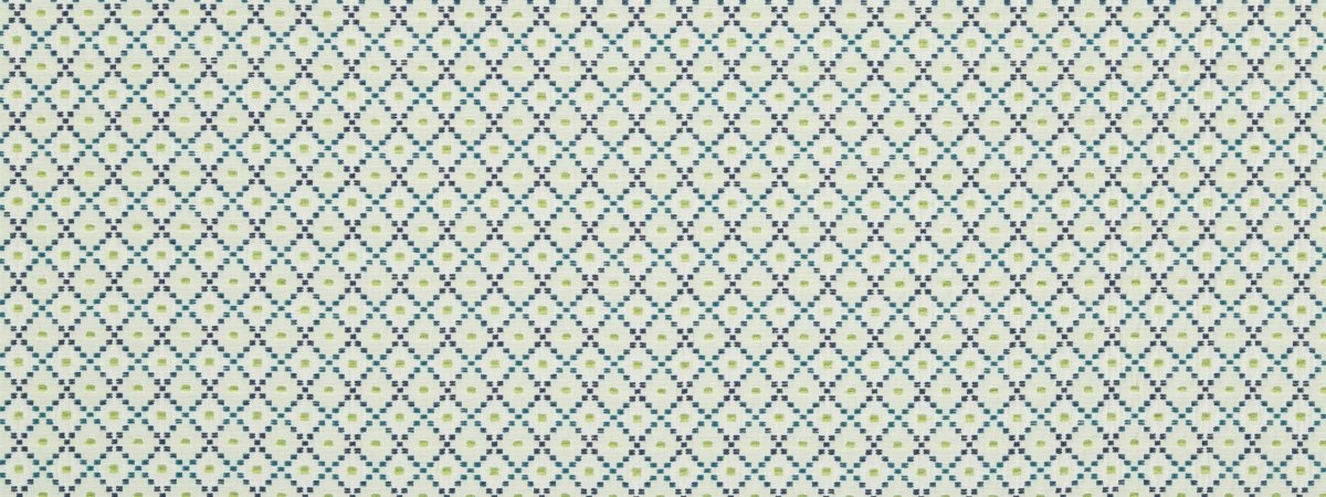 DOTTED BOXES | CALYPSO BLUE - Upholstery - Fabric