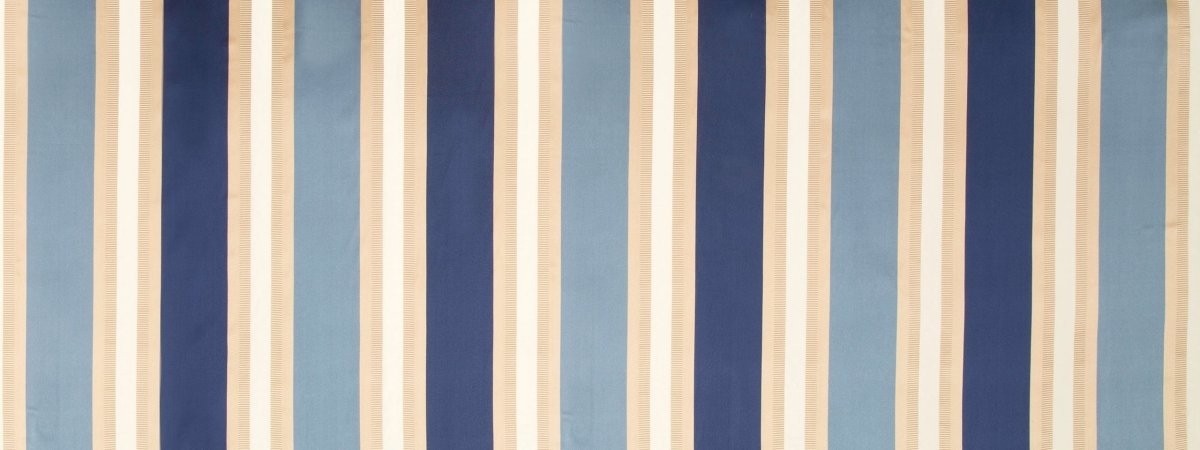 Leblon Stripe | Navy - Drapery - Fabric