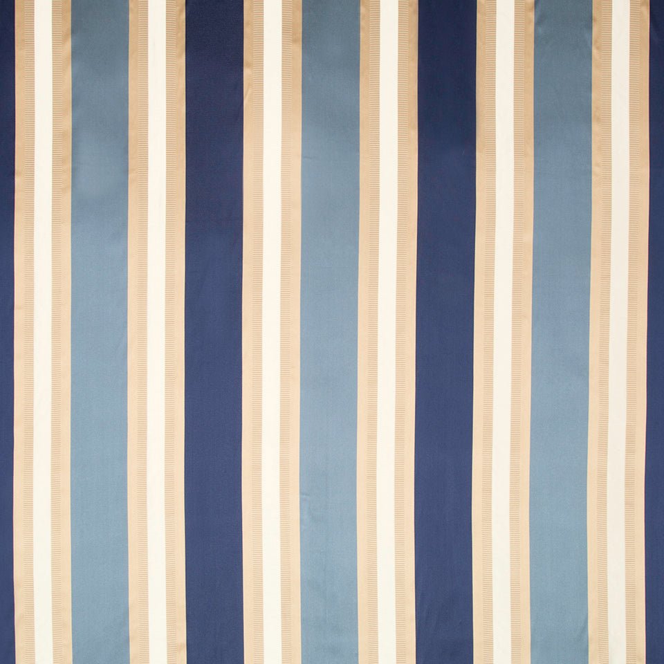 Leblon Stripe | Navy - Drapery - Fabric