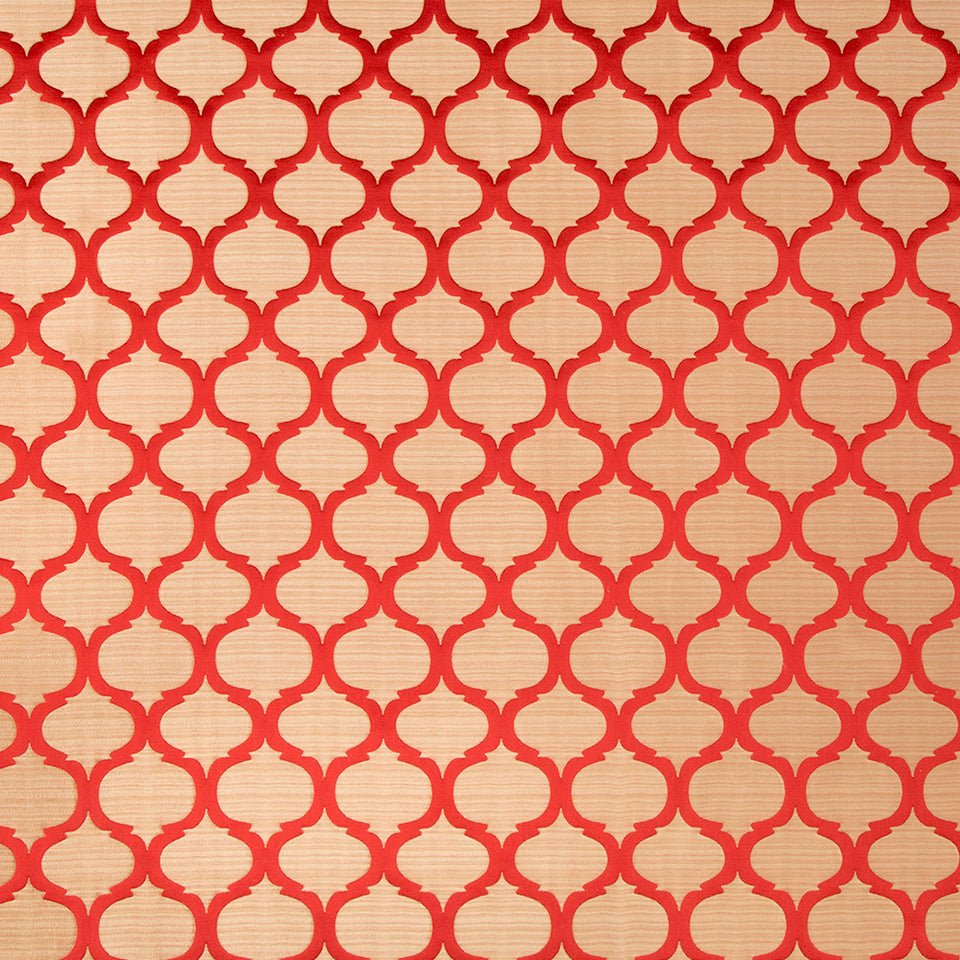 Carnaval Tile | Tomato - Drapery - Fabric