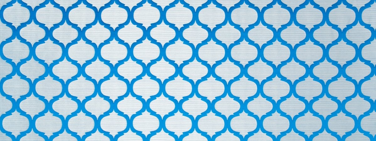 Carnaval Tile | Island Blue - Drapery - Fabric