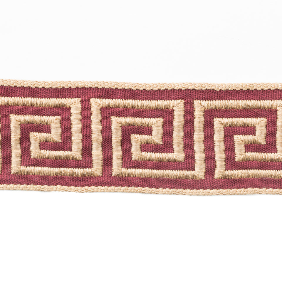 Greek Key Braid | Classic Crimson