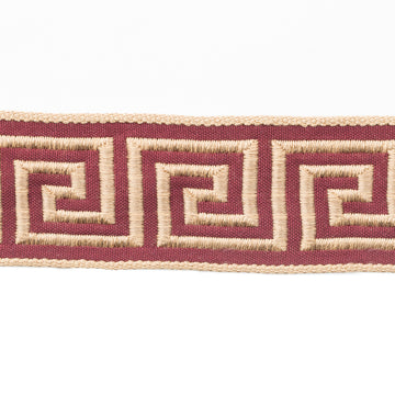 Greek Key Braid | Classic Crimson