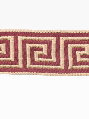 Greek Key Braid | Classic Crimson