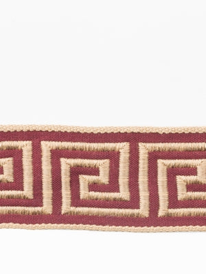 Greek Key Braid | Classic Crimson
