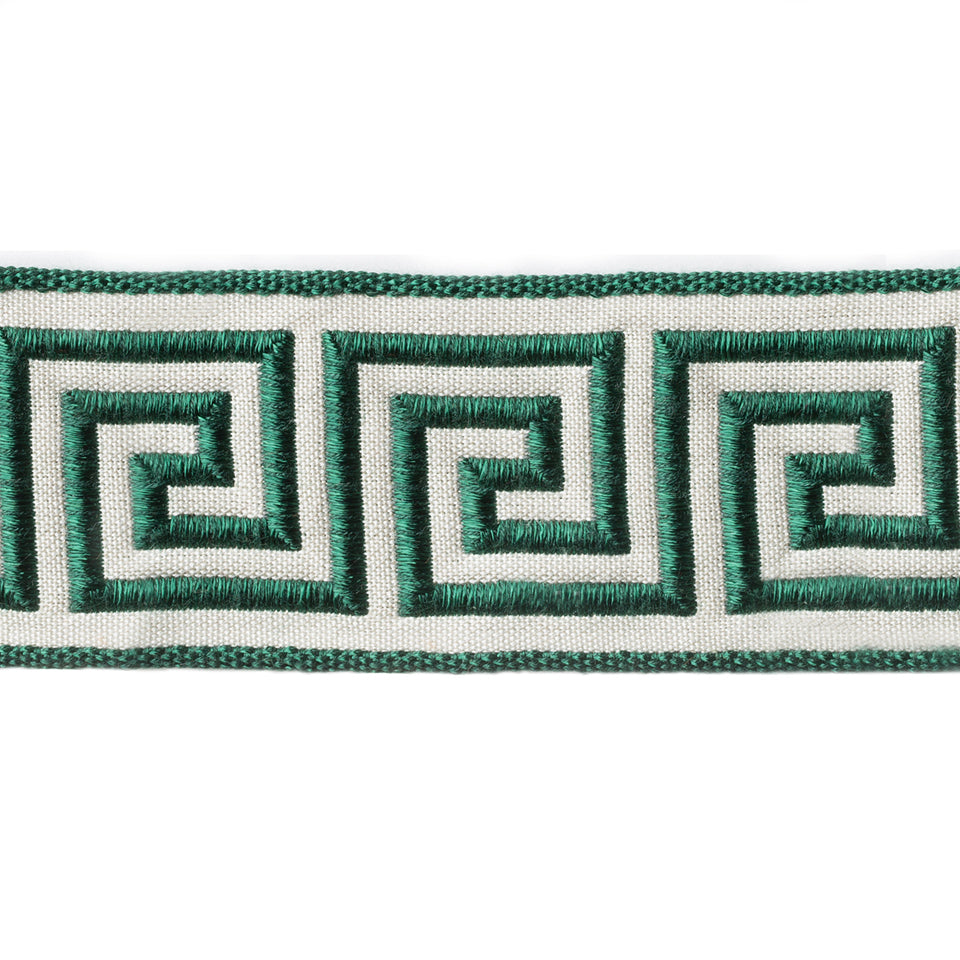 Greek Key Braid | Billiard Green