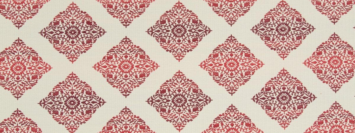 Bikram Fret Bk | Poppy - Upholstery - Fabric