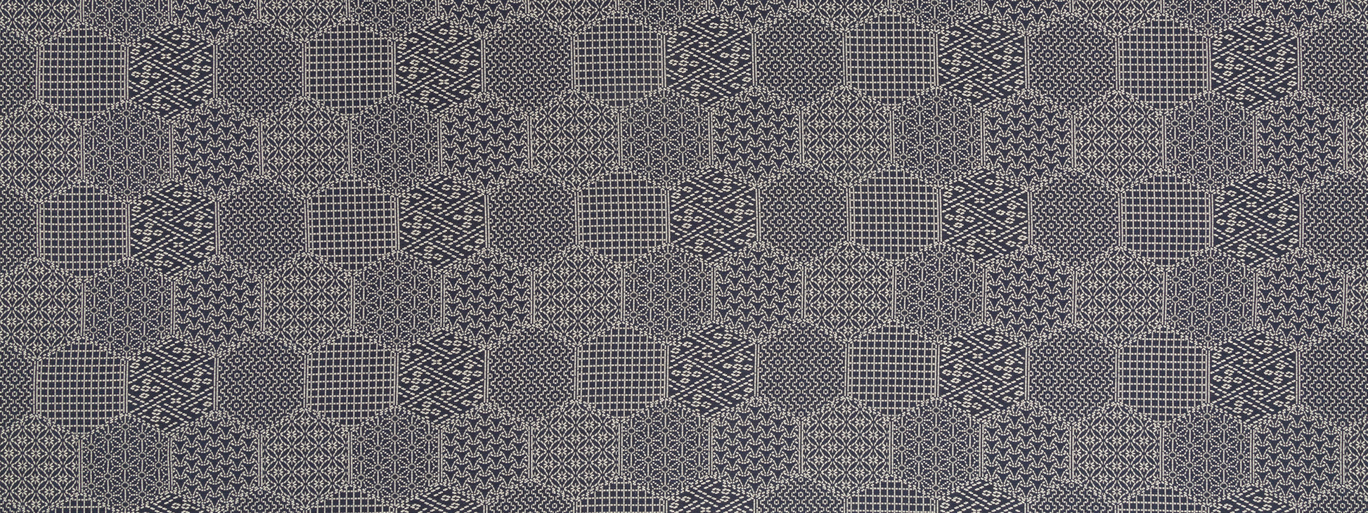 STITCHED HEX | BATIK BLUE