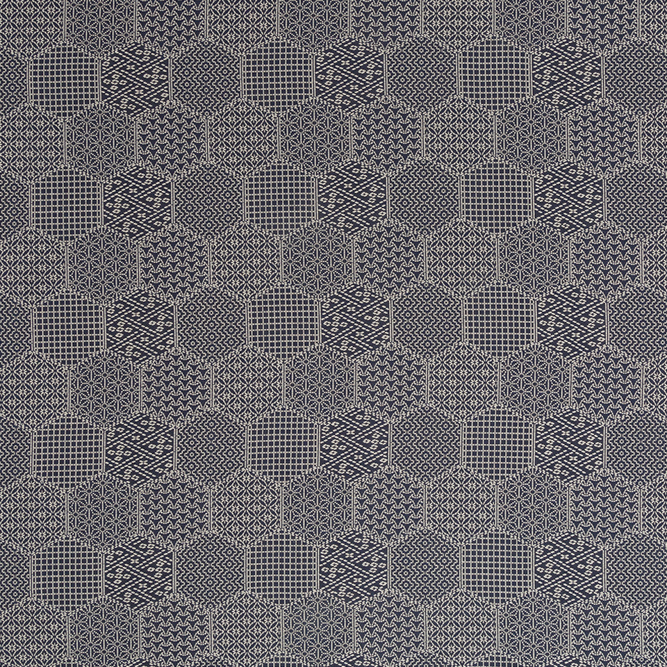 STITCHED HEX | BATIK BLUE