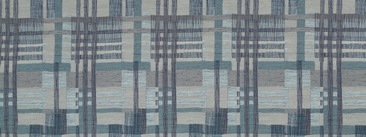 SKETCHED BOXES | INDIGO - Upholstery - Fabric