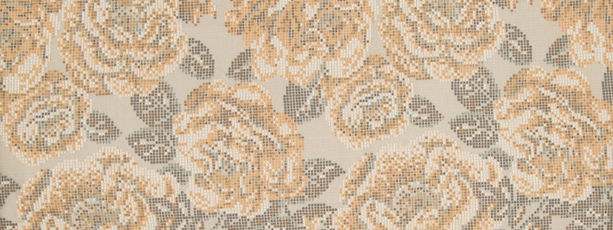 Rose Pixel | Flax - Upholstery - Fabric