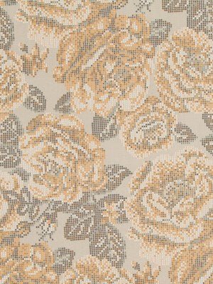 Rose Pixel | Flax - Upholstery - Fabric