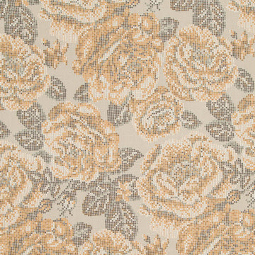Rose Pixel | Flax - Upholstery - Fabric