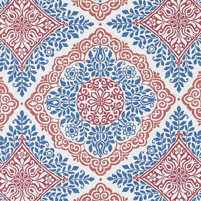 De42576 | 73-Red/Blue - Print - Fabric