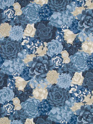 SUCCULENTS | INDIGO - Print - Fabric