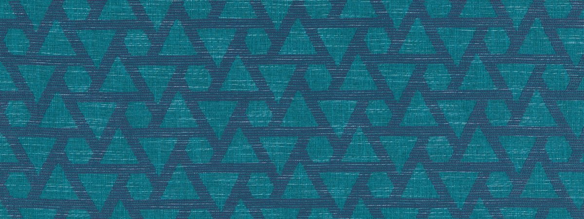 Geo Stitch | Peacock - Woven - Fabric