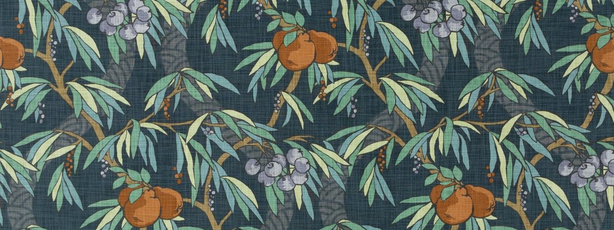 NOUVEAU FRUIT | GRAPHITE - Print - Fabric